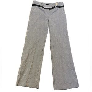 Magaschoni Women’s Seersucker Striped Nautical Wide Leg Pants-‎ Size 10